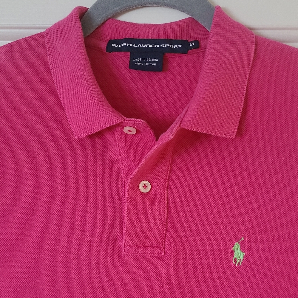 Ralph Lauren Sport hot pink polo dress size small